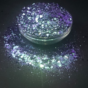 Purple Reign Reflektierende Purpke Blau Chunky Mix Exclusive Polyester Glitzer Becher Handwerk Make-up