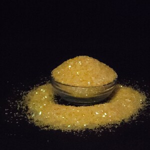 Chiodi per bicchieri per bicchieri cosmetici con glitter cosmetici a taglio medio, iridescenti, giallastri, arancioni, a taglio medio, sunburst