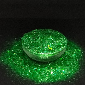 Emerald City Verde Esmeralda Chunky Holographic Mix Exclusivo Poliéster Glitter Tumbler Artesanato Maquiagem