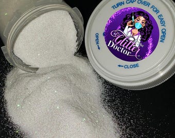 Diamond Sparkle Extra Fine Cut White Iridescent Exclusive Polyester Glitter Tumbler Crafts Makeup