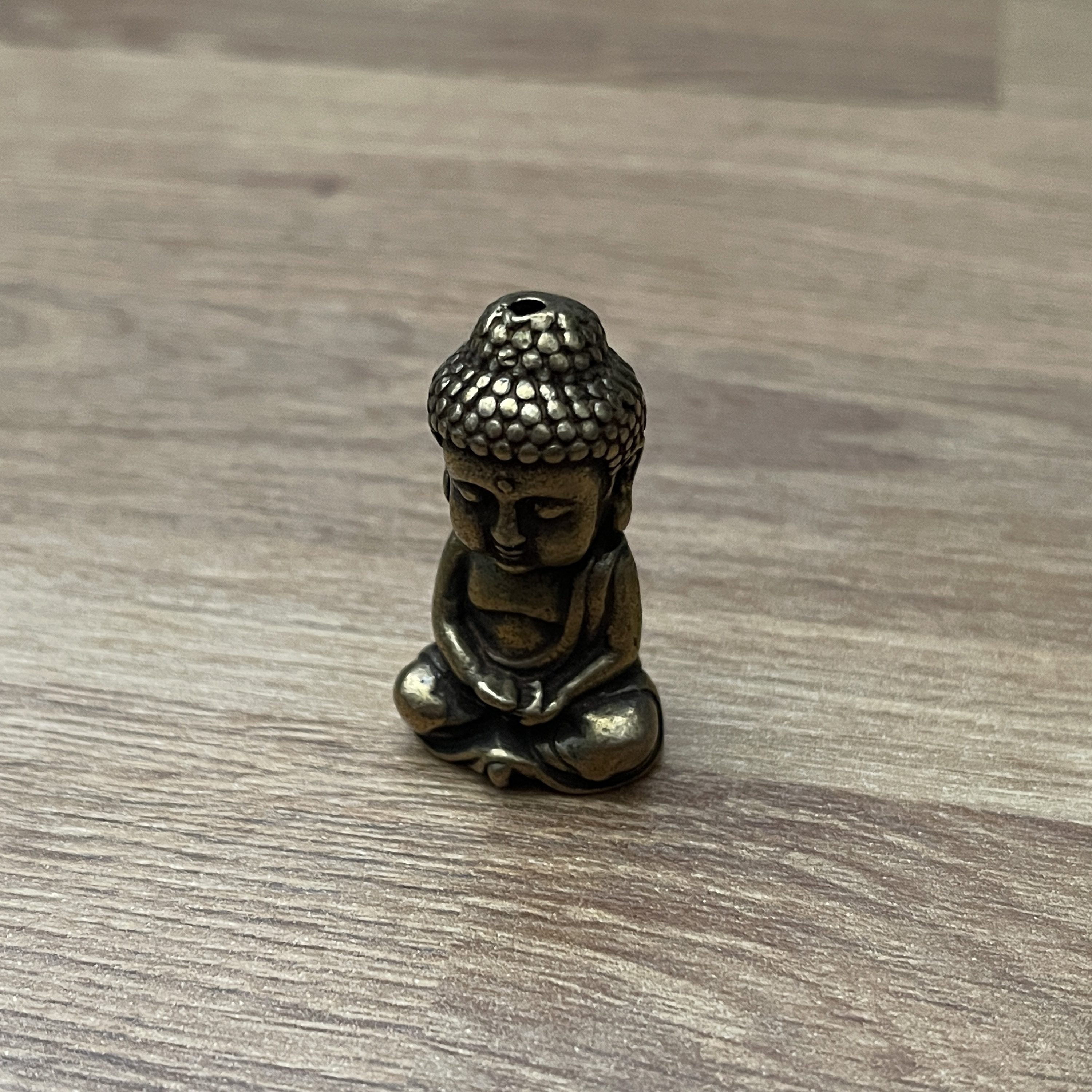 Solid Brass Buddha - Small Ornament Statue - Miniature Figurines Handcraft Collectible Gift Vintage