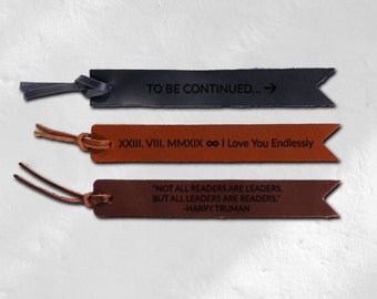 Custom Leather Bookmark: Personalized Cowhide Bookmark