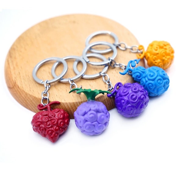 One Piece Devil Fruit Keychain Etsy