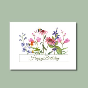 Greeting Card, 7x5 Personalized native flowers with envelopes, FREE SHIPPING