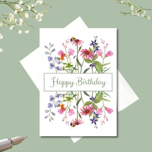 Cartes de correspondance, fleurs indigènes personnalisées, 4,25 x 5,5 po. avec enveloppes.