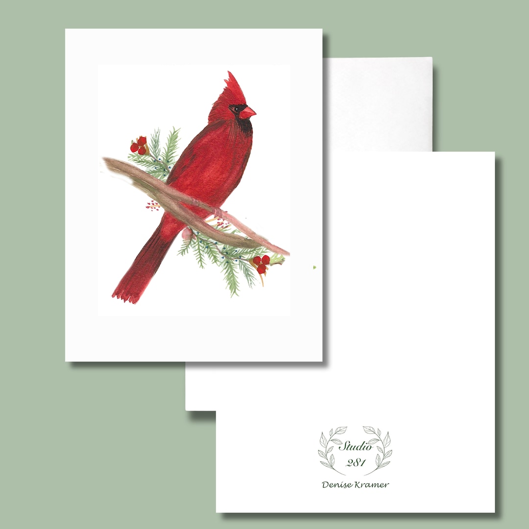 Cardinal Note Paper Cardinal Note Cards Set, 4.25 X 5.5 - Etsy