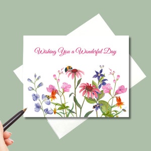 Greeting Card, 5 x7 Personalized native flowers with envelopes, FREE SHIPPING