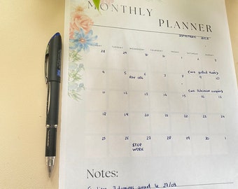 kit monthly-weekly- planner flowers digital organization