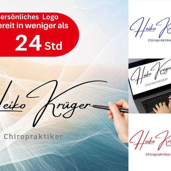 Elegant signature logo as your distinctive handwritten name mark or as an impressive email and social media signature