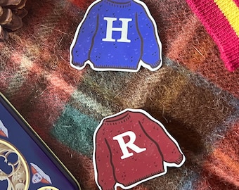 Christmas Jumper Harry & Ron | Wizard World Sticker Duo | Kindle sticker | Sticker for Ipad, computer, phonecase | Weasley sweater