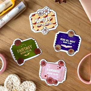 Coupon book club | Book lover sticker | Gift for book reader | Sticker for Kindle, Ipad, phonecase | Smut, romance, fantasy, read all night