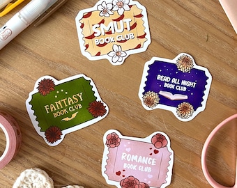 Book club coupon | Book lover sticker | Gift for book reader | Sticker for Kindle, Ipad, phonecase | Smut, romance, fantasy, read all night
