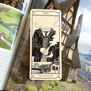 Marque page Garreth Weasley | jeu vidéo HL | Carte tarot Wizarding World | Potion wizard signet | cadeau HP fan | HL bookmark | bookworm