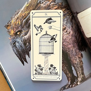 Marque page Poppy Sweeting | jeu vidéo HL | Carte tarot Wizarding World | Magical beasts lover | cadeau HP fan | HL bookmark | bookworm