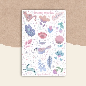 Verträumte Wiesen #3 | Journal Aufkleber | Planer Aufkleber | Aquarell Aufkleber | Sammelalbum | Bullet Journal | Pastell | Niedlich