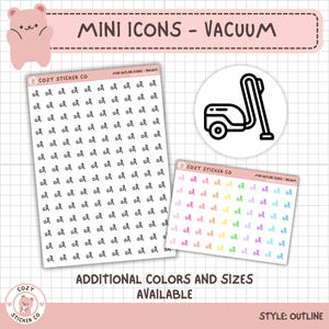 Stickers contours MINI - SOUS VIDE | Options de couleur | Mat | Transparente | 2 tailles | Grandes feuilles | Petits draps | Petit | Nettoyage | Corvées