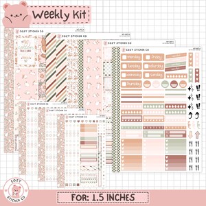 KIT-007 WEEKLY || "Cotton Tail" - Weekly Kit Planner Stickers