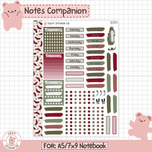 KIT-002 EC Notizen Begleiter - 7x9/A5 || "Deck the Halls" - Erin Condren Wochenplaner Sticker
