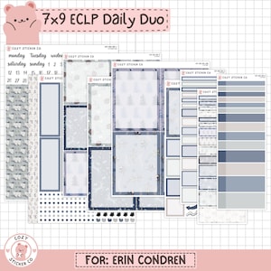 KIT-001 EC 7x9 Daily Duo || „Sezon zimowy” – naklejki do planera Erin Condren