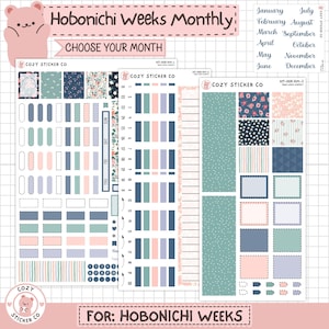 KIT-008 HOBONICHI WEEKS Monthly || "Among the Wildflowers" - Monthly Planner Stickers