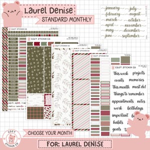 KIT-002 LAUREL DENISE スタンダード マンスリー || 「Deck the Halls」 - マンスリープランナーステッカー