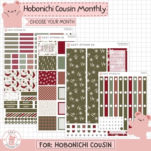 KIT-002 HOBONICHI COUSIN Monthly || "Deck the Halls" - Monthly Planner Stickers