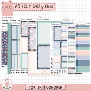 KIT-008 EC A5 Daily Duo || "Among the Wildflowers" - Erin Condren Planner Stickers