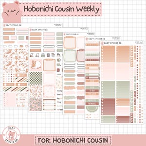 KIT-007 HOBONICHI COUSIN Wochenübersicht || "Cotton Tail" - Wochenplaner Sticker