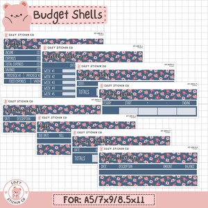 KIT-008 BUDGET || "Among the Wildflowers" - Budget Muscheln 7x9, A5 und 8.5x11 Planer Aufkleber