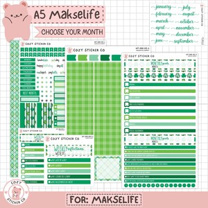 KIT-006 MAKSELIFE A5 MONTHLY || "Lucky Clover" - Makselife Monthly Planner Stickers