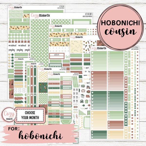 KIT-002 HOBONICHI COUSIN || "Summer Garden" - Monthly & Weekly Planner Stickers