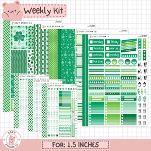KIT-006 WEEKLY || "Lucky Clover" - Weekly Kit Planner Stickers