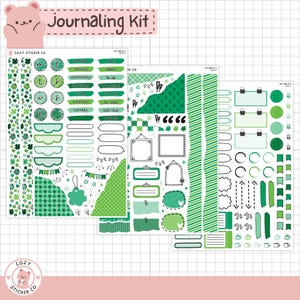 KIT-006 JOURNALING KIT || "Lucky Clover" - Journal Planner Stickers