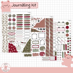 KIT-002 JOURNALING KIT || "Deck the Halls" - Journal Planner Stickers