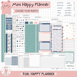 KIT-008 MINI HAPPY Planner || "Among the Wildflowers" - Monthly & Weekly Planner Stickers