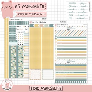 KIT-004 MAKSELIFE A5 MONTHLY || "Spring Garden" - Makselife Monthly Planner Stickers