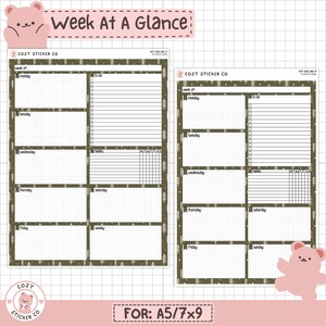 KIT-002 Week At A Glance - A5 / 7x9 || "Deck the Halls" - Erin Condren Weekly Planner Stickers