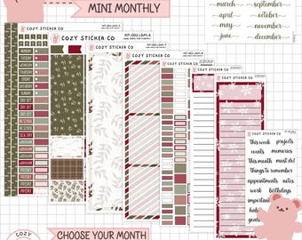 KIT-002 LAUREL DENISE Mini Monthly || &quot;Deck the Halls&quot; - Monthly Planner Stickers