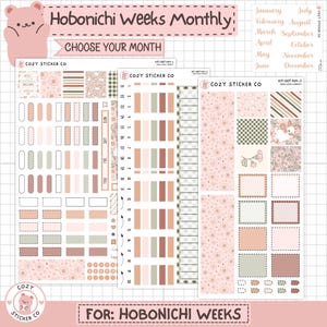 KIT-007 HOBONICHI WEEKS Monthly || "Cotton Tail" - Monthly Planner Stickers