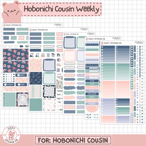 KIT-008 HOBONICHI COUSIN Wochenübersicht || "Among the Wildflowers" - Wochenplaner Sticker