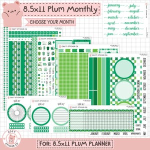 KIT-006 EC 8.5x11 MONTHLY || "Lucky Clover" - Erin Condren Monthly Kit Planner Stickers