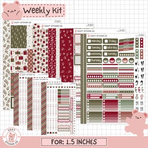 KIT-002 WEEKLY || 「Deck the Halls」 - ウィークリーキットプランナーステッカー