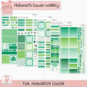 KIT-006 HOBONICHI COUSIN Weekly || "Lucky Clover" - Weekly Planner Stickers