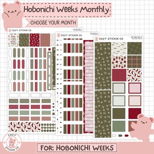 KIT-002 HOBONICHI WEEKS Monthly || "Deck the Halls" - Monthly Planner Stickers