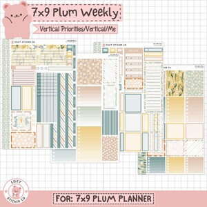 KIT-004 7X9 PLUM Weekly || 「春の庭」 - ウィークリープラムペーパープランナーステッカー