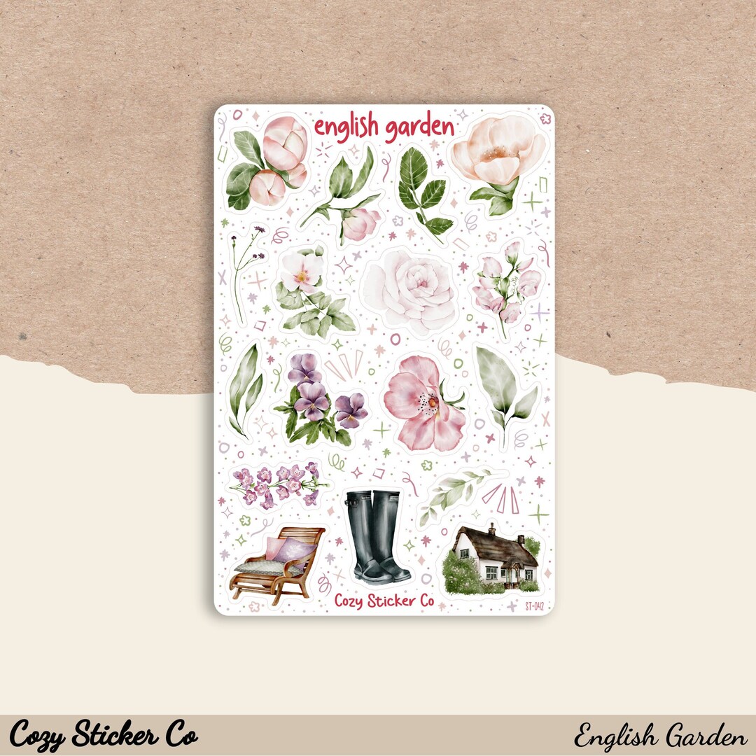English Garden Sticker Sheet 2 Journal Stickers Planner Stickers ...