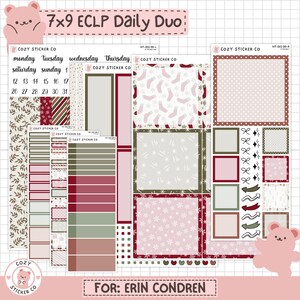 KIT-002 EC 7x9 Daily Duo || "Deck the Halls" - Erin Condren Planner Stickers