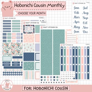 KIT-008 HOBONICHI COUSIN Monthly || "Among the Wildflowers" - Monthly Planner Stickers