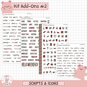 KIT-002 Add Ons #2 || "Deck the Halls" - Scripts and Icons Planner Stickers