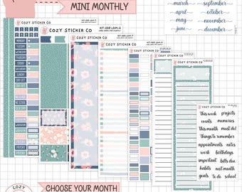 KIT-008 LAUREL DENISE Mini Monthly || &quot;Among the Wildflowers&quot; - Monthly Planner Stickers